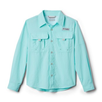 Columbia PFG Bahama Long Sleeve, Camisa Azules Claro Para Niño | 346987-RAP